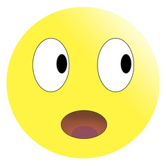 Cute Surprised on White Background. Isolated Illustration