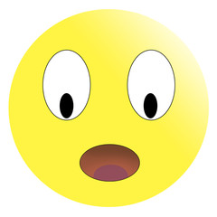 Cute Surprised on White Background. Isolated Illustration