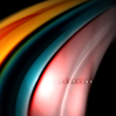 Fluid mixing colors vector wave abstract background design. Colorful mesh waves