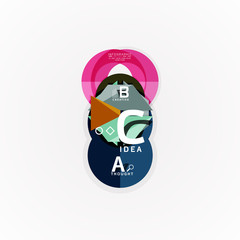 Vector infographic options banner, paper style design