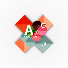 Vector infographic options banner, paper style design