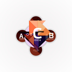 Vector infographic options banner, paper style design