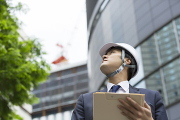 ビジネスマン・ヘルメット・ファイル