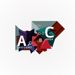 Geometric design abstract option infographics