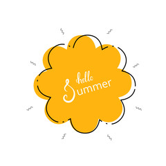 Hello Summer card. Vector illustration.