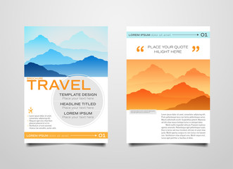 Template design for travel magazine,brochure,poster,flyer,leaflet,handbill layout vector illustration