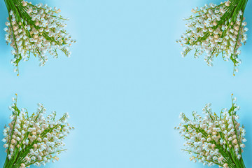 Spring landscape. flowers lily of the valley