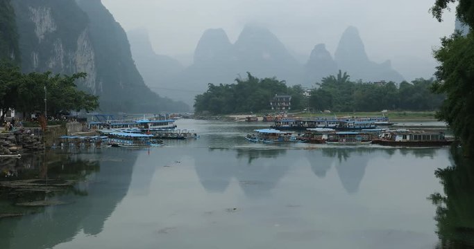 Li River, Xingping, Guilin, China. Xingping is a town in North Guangxi, China.