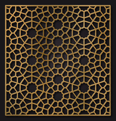 Decorative panel for laser cutting.