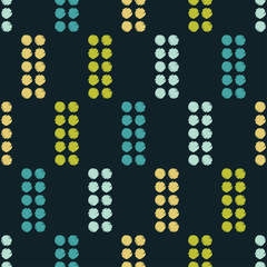 Polka dot seamless pattern. Hand hatching. Brushwork. Halftone. Geometric background. Scribble texture. Тextile rapport.