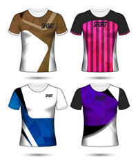 Set of soccer or football jersey template t-shirt style, Design your football club vector illustration