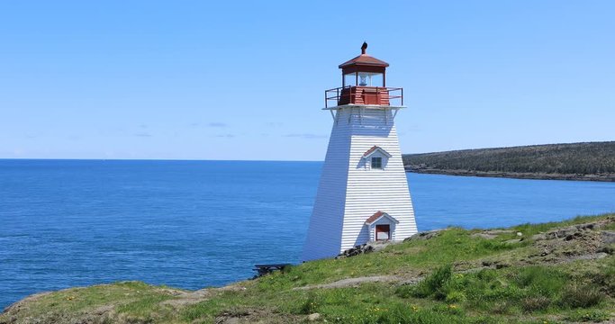Boar's Head Lighthouse in Nova Scotia, Canada 4K