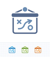 Tactics on Projector Board - Contrast Imprint Icons . A professional, pixel-aligned icon .