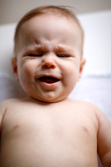 Crying male baby