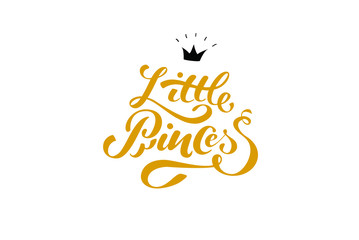 Little princess handwritten text. Vector lettering illustration EPS 10.