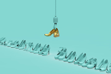 Shoes Shopping 3D render