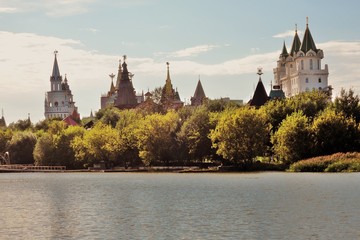 Fototapeta premium Kremlin in Izmailovo, Moscow. Popular landmark. Color photo.
