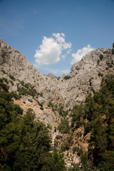 Amazing bottom view of high ancient Lycian Way