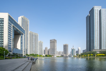 Fototapeta na wymiar Urban architectural landscape in Tianjin