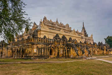 A view of Mahar Aung Mye Bon San Monastery, Inn Wa, Myanmar