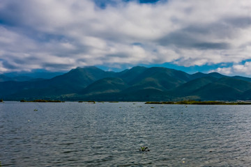 Fototapeta na wymiar A scenic view of the Inle Lake