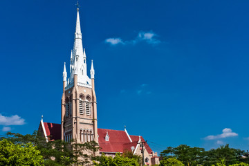 Fototapeta na wymiar St. Mary's Cathedral, Yangon, Myanmar