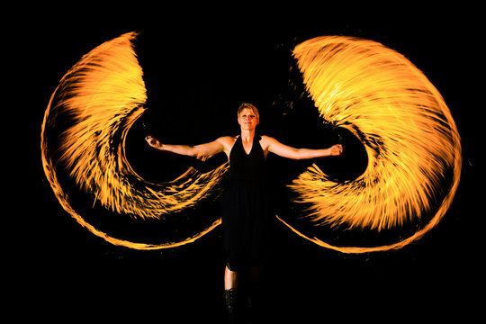 Effekte w&auml;hrend einer Feuershow