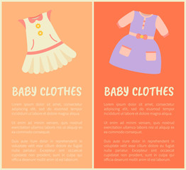 Obraz premium Baby Clothes Two Colorful Vector Illustrations