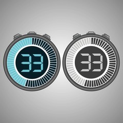 Electronic Digital Stopwatch 33 seconds
