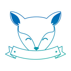 wild canadian fox head vector illustration design