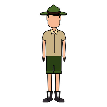 Canadian Ranger avatar character vector illustration design
