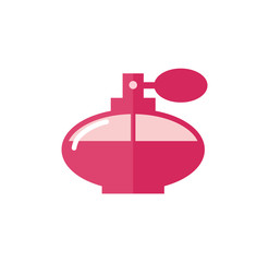 Perfumes in Bottle Pink Color Vector Illustration