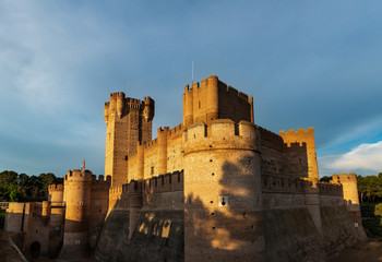 Castle of La Mota in Medina del Campo at dusk