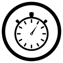 Stopwatch black white icon