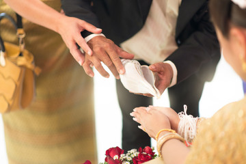 Obraz na płótnie Canvas Thailand wedding ceremony style.