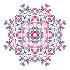 Mandala. Ethnicity round ornament. Ethnic style. Elements for invitation cards, brochures, covers. Oriental circular pattern. Arabic, Islamic, moroccan, asian, indian native african motifs.