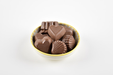 delicious chocolates in the bowl