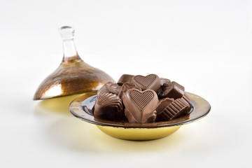 delicious chocolates in the bowl