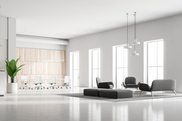 Spacious and comfortable office waiting room