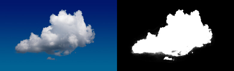 Cloud in the sky. A halftone clipping mask for gently carving out the cloud.