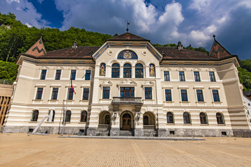 Liechtenstein National Archives building in Vaduz