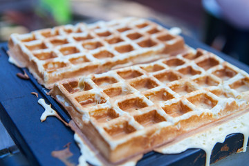 Preparation of Belgian Wafers in Waffle Irons