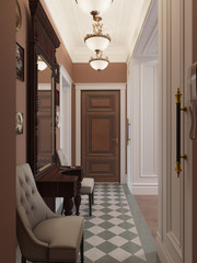 Прихожая в английском стиле