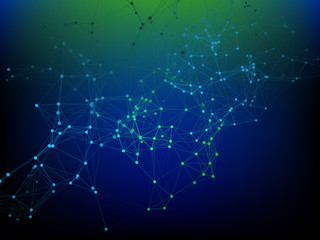 Communication color  background . Big data.  Digital data visualization. Communication futuristic. Vector illustration.