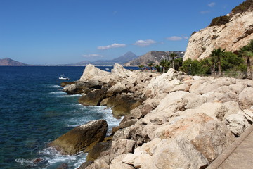 Obraz premium Mediterranean Sea and mountain landscape