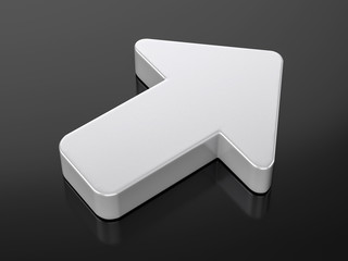 Metallic arrow symbol
