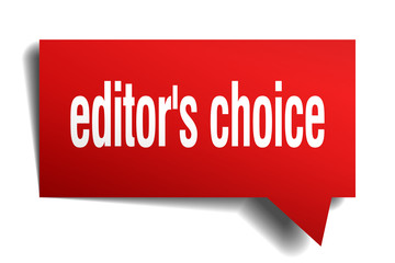 editor's choice red 3d speech bubble