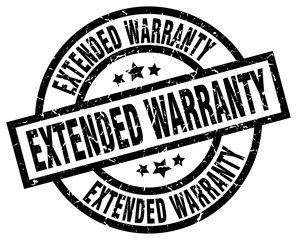 extended warranty round grunge black stamp