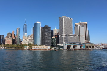 Fototapeta na wymiar New York City View from the sea