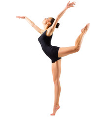 Fototapeta premium Young ballerina isolated